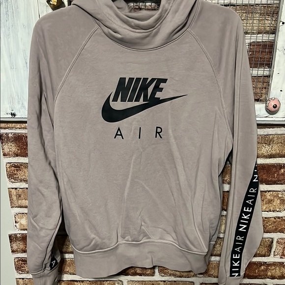 Nike Air Hoodie in Taupe with Black Logo - Picture 1 of 4